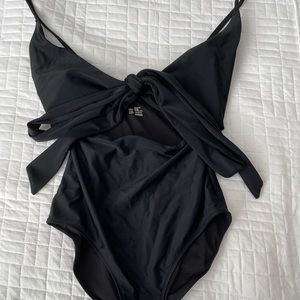 Black one piece swimsuit